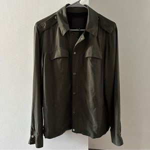 Paige green shirt jacket